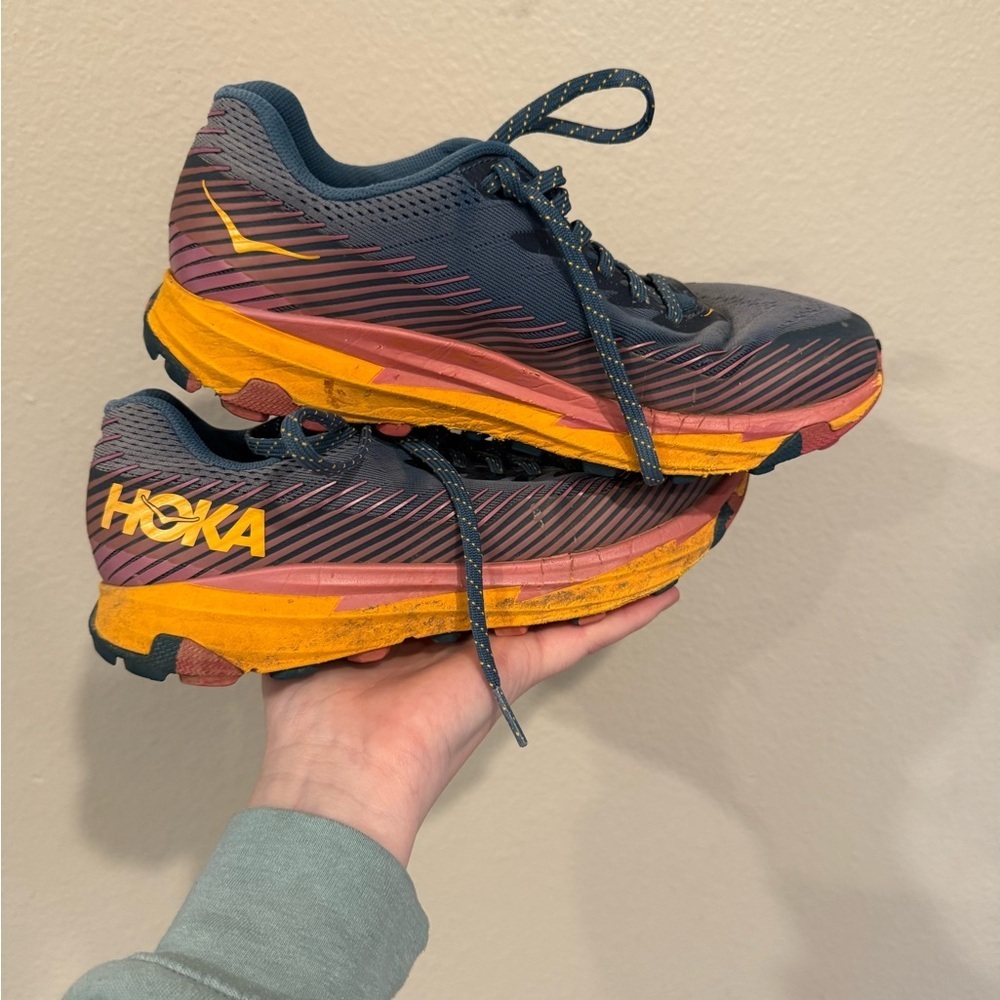 Hoka Athletic Shoes in Black and Yellow 7 - Picture 3 of 6